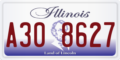 IL license plate A308627