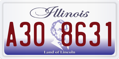 IL license plate A308631