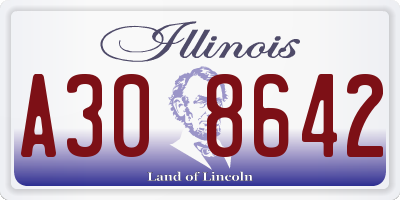 IL license plate A308642