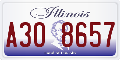 IL license plate A308657