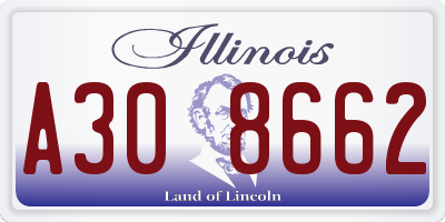 IL license plate A308662