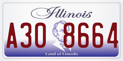 IL license plate A308664