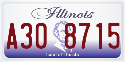 IL license plate A308715