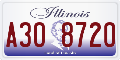 IL license plate A308720