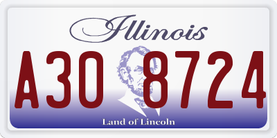 IL license plate A308724