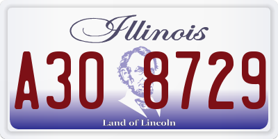 IL license plate A308729