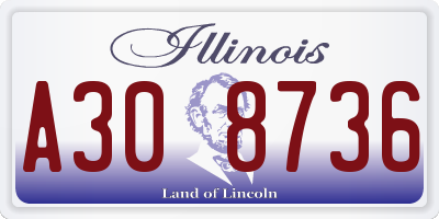 IL license plate A308736