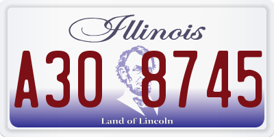 IL license plate A308745