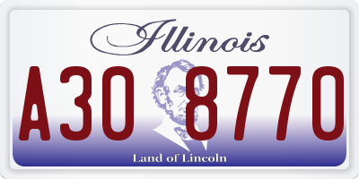 IL license plate A308770