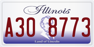 IL license plate A308773