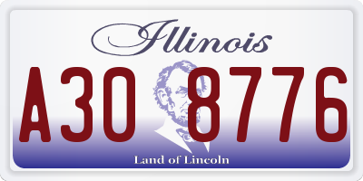 IL license plate A308776
