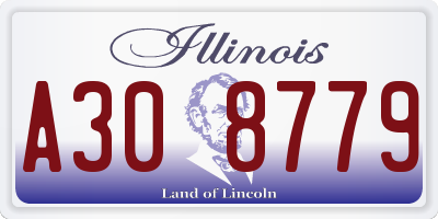 IL license plate A308779