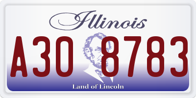 IL license plate A308783