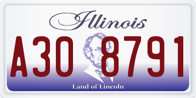IL license plate A308791