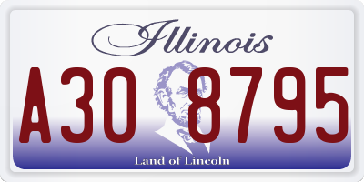 IL license plate A308795