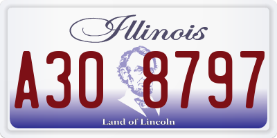 IL license plate A308797