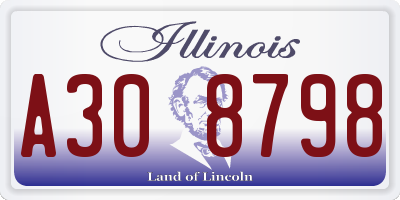 IL license plate A308798