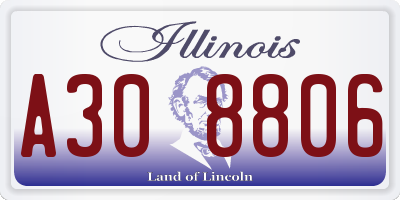 IL license plate A308806