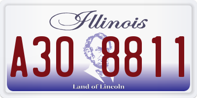 IL license plate A308811
