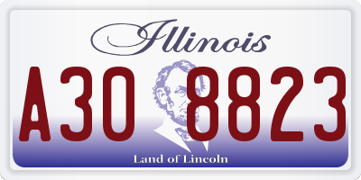 IL license plate A308823
