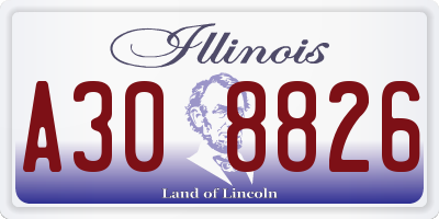IL license plate A308826
