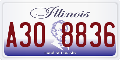 IL license plate A308836