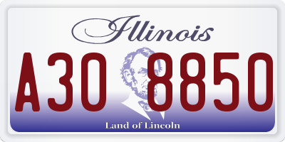 IL license plate A308850