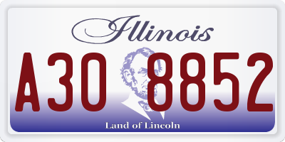 IL license plate A308852