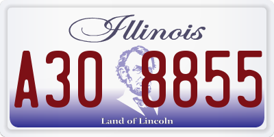 IL license plate A308855