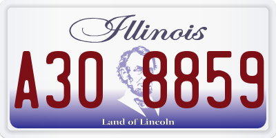 IL license plate A308859