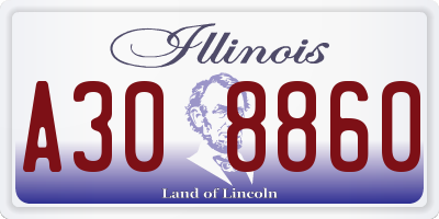 IL license plate A308860