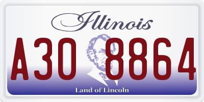 IL license plate A308864