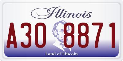 IL license plate A308871