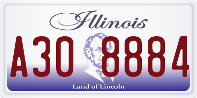 IL license plate A308884