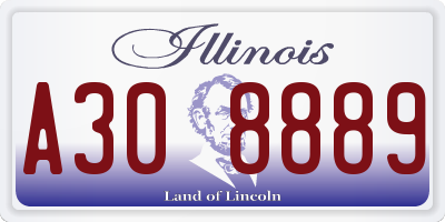 IL license plate A308889
