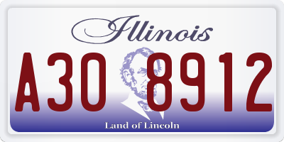 IL license plate A308912