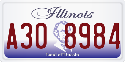 IL license plate A308984
