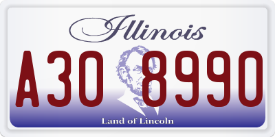 IL license plate A308990