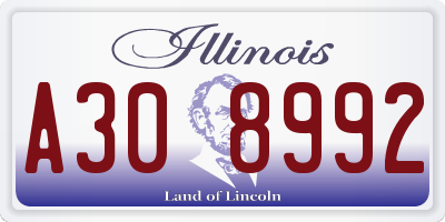 IL license plate A308992