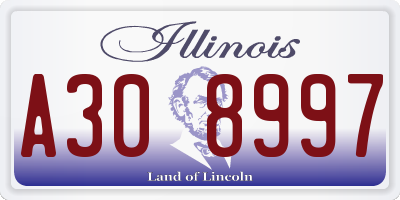 IL license plate A308997