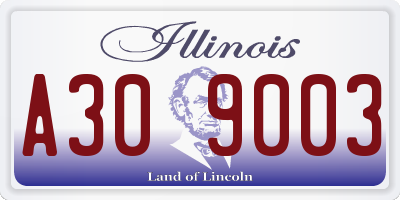 IL license plate A309003