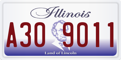 IL license plate A309011
