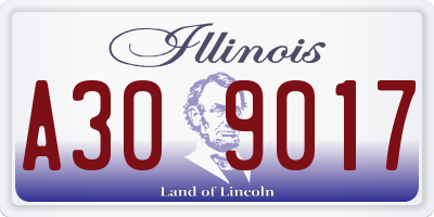 IL license plate A309017