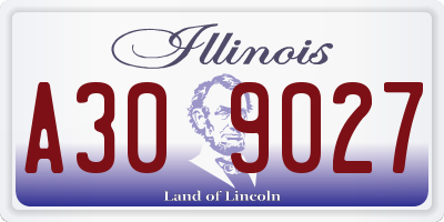 IL license plate A309027