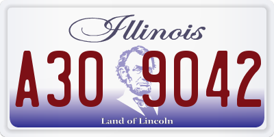 IL license plate A309042