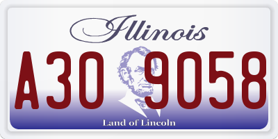 IL license plate A309058