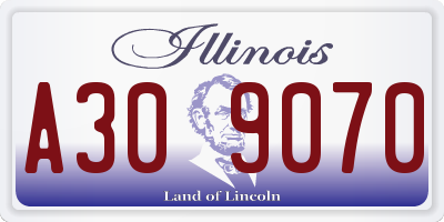 IL license plate A309070