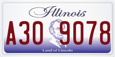 IL license plate A309078