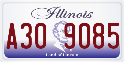 IL license plate A309085