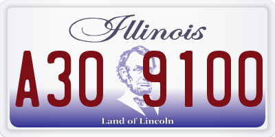 IL license plate A309100